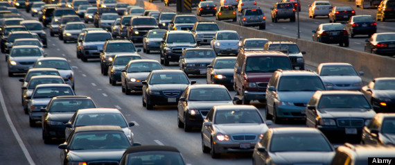 Washington's Beltway backed-up in rush hour.
